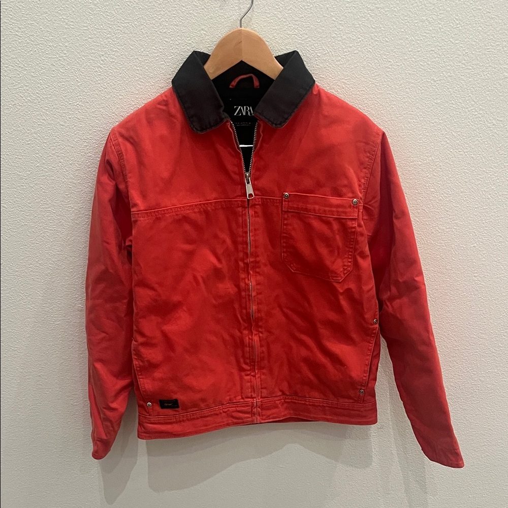 Zara Red Utility Jacket - Picture 2 of 5